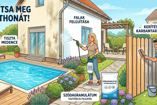 Medence, fal, kerítés: Hogyan varázsolja újjá otthonát a szódagranulátum?