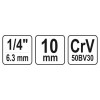 YATO Dugókulcs 1/4' 10 mm CrV (YT-14127)