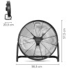 Ventilátor - 50cm max légszállítás 6560m3/óra TROTEC TVM 20 D