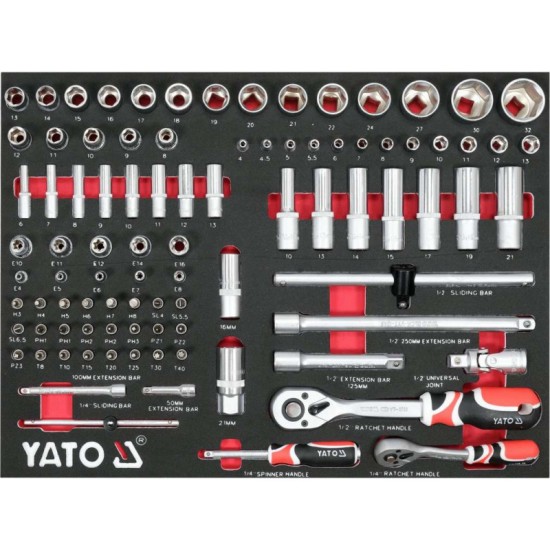 YATO YT-55308 szerszámkocsi 157 részes szerszámkészlettel YATO YT-55308 szerszámkocsi 157 részes szerszámkészlettel