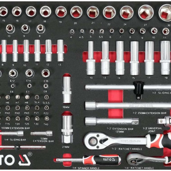 YATO YT-55308 szerszámkocsi 157 részes szerszámkészlettel