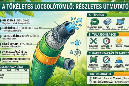 A tökéletes locsolótömlő kiválasztása: Minden, amit a kerti öntözésről tudni kell