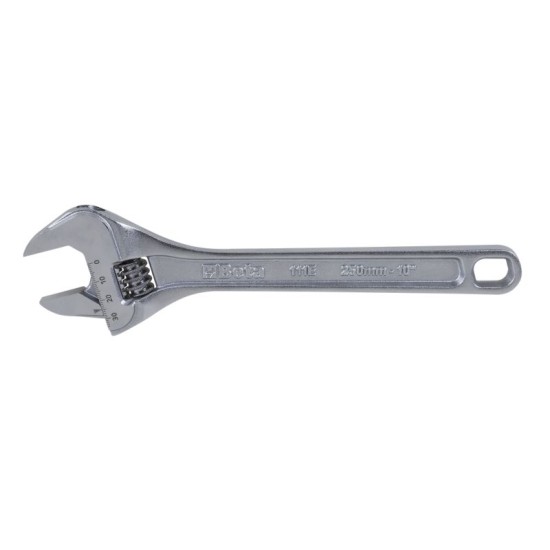 BETA 111E 250 mm állítható villáskulcs – krómozott, mm/coll skálával BETA 111E 250 mm állítható villáskulcs – krómozott, mm/coll skálával