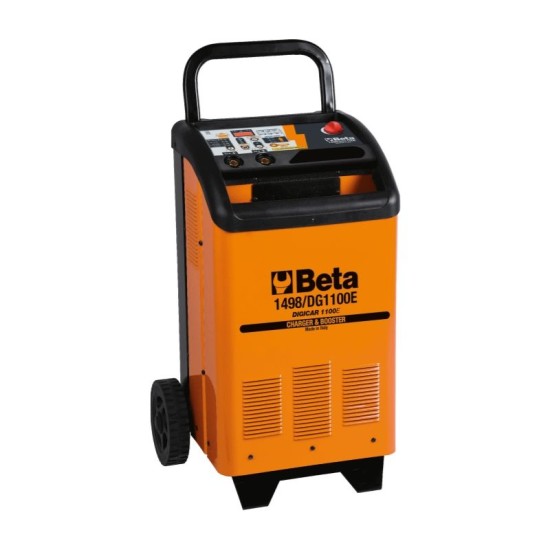 1498/DG1100E Elektronikus akkumulátortöltő / gyorsindító, 12/24V, kerekes