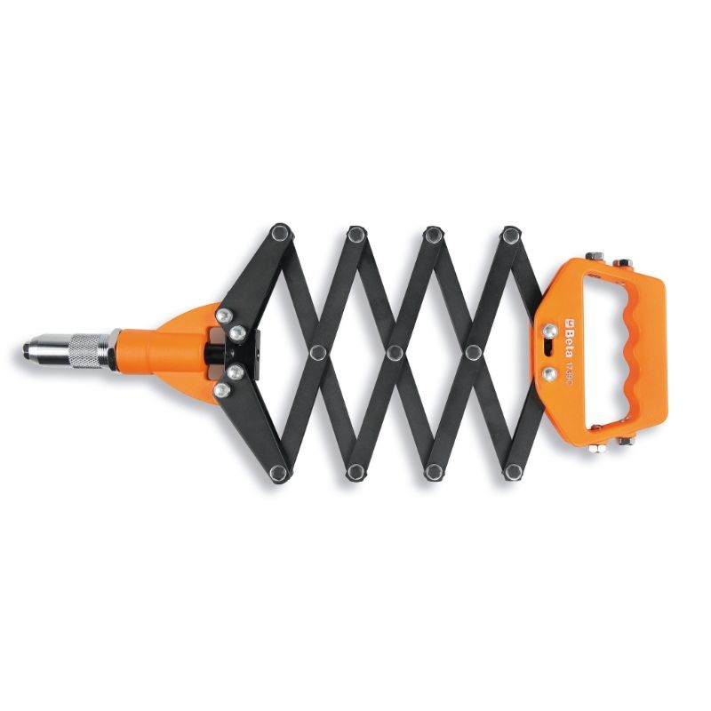 1739C Harmonikás popszegecshúzó, 5 darab cserélhető betéttel