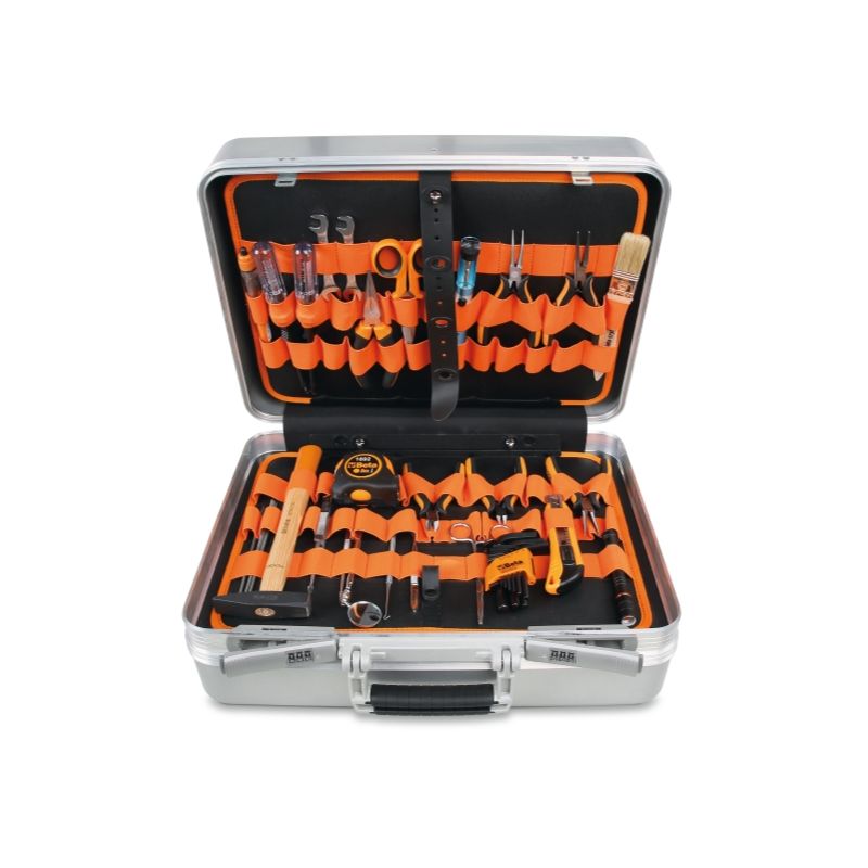 BETA 2033LEL/A villanyszerelő szerszámkészlet – 57 darabos, alumínium táskában