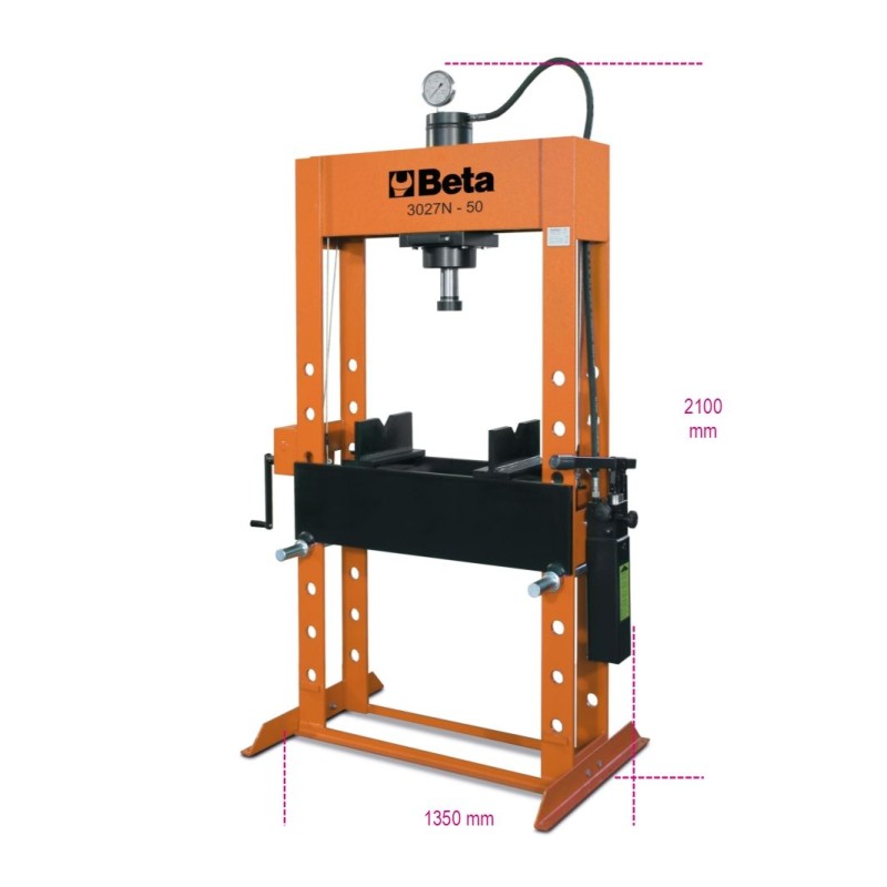 3027N/50 Hidraulikus asztali prés mozgó dugattyúval 3027N/50 Hidraulikus asztali prés mozgó dugattyúval