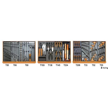 Beta 5904VG/2T – 99 részes autójavító szerszámkészlet hőformált tálcákban