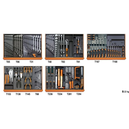 Beta 5904VI/2T – 153 részes ipari karbantartó szerszámkészlet ABS tálcában Beta 5904VI/2T – 153 részes ipari karbantartó szerszámkészlet ABS tálcában