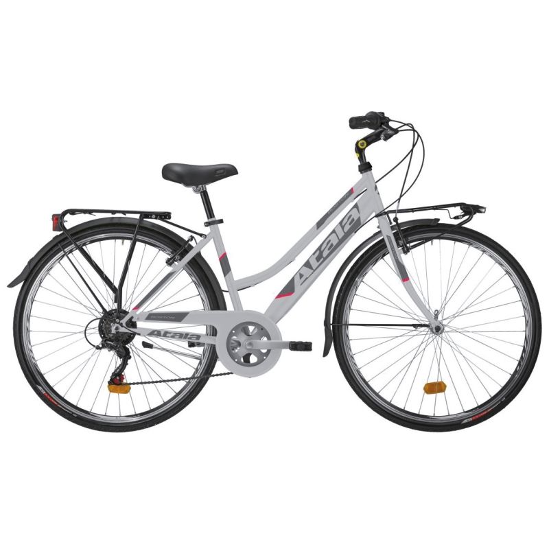 9599CB-WN Atala® city bike, alumínium váz, 6 sebességes Shimano® váltó, V-Brake® fék, 28'' alumínium kerekek, szürke