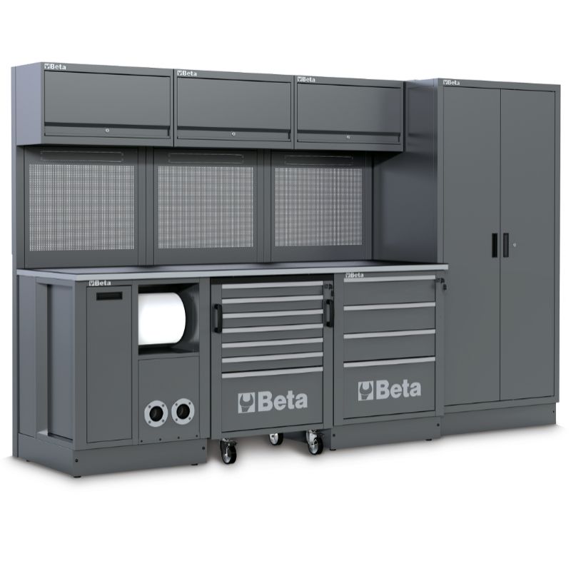 BETA RSC50 2.0 G moduláris műhelyberendezés – 2240 mm-es munkalappal és integrált tömlődobbal