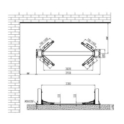 Automata kétoszlopos 5 tonna teherbírású SafetyOn csáposemelő (GT5.0-D6A-PRO)