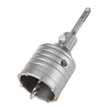 Koronafúró, körkivágó, 65 mm, SDS Plus szárral és központfúróval Koronafúró, körkivágó, 65 mm, SDS Plus szárral és központfúróval