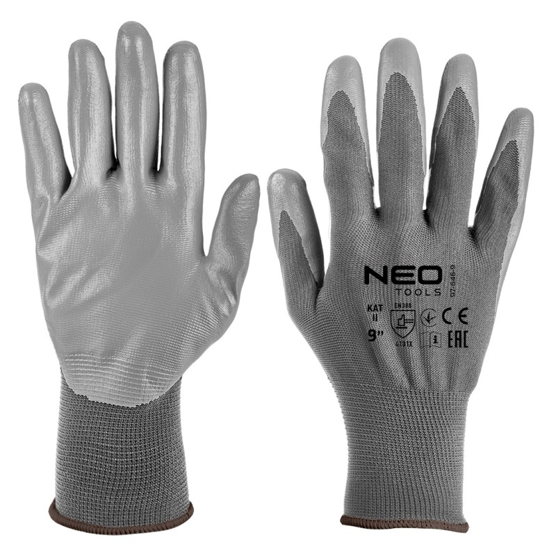 NEO TOOLS 97‑646‑9 PU bevonatú munkakesztyű – méret 9, 4131X