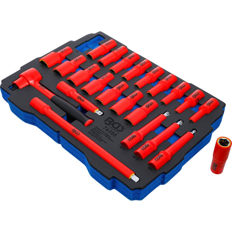 Szerszámkészlet 23 db-os szigetelt, habtálcás BOXSYS1-2  BGS-74356