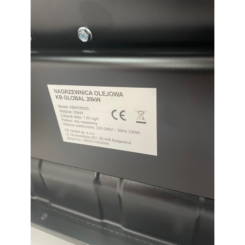 Hordozható gázolajos hőlégfúvó 20kW (KBHO0020)