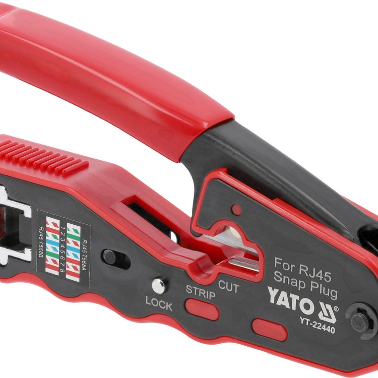 YATO Krimpelő fogó 135 mm UTP hálózati/RJ45 csatlakozókhoz