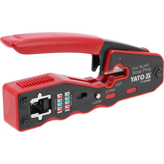 YATO Krimpelő fogó 135 mm UTP hálózati/RJ45 csatlakozókhoz YATO Krimpelő fogó 135 mm UTP hálózati/RJ45 csatlakozókhoz