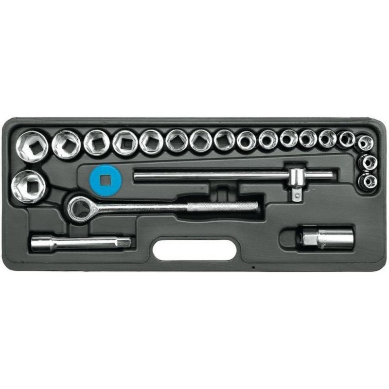 Dugókulcs készlet 1/2'' 6 lap 8-30 mm 24 db-os -