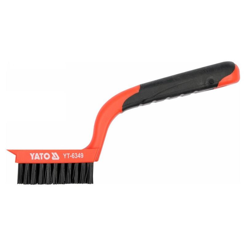 YATO Drótkefe 5 soros műanyag nyéllel nylon 180mm (YT-6349)