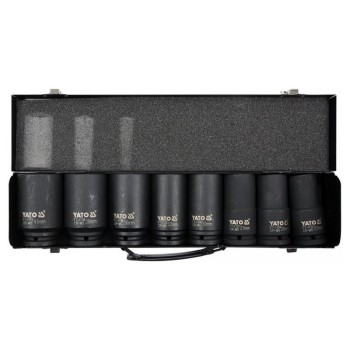 YATO YT-1155 gépi hosszú dugókulcs készlet 3/4" 8 részes CrMo 22–41 mm