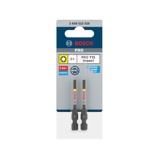 BOSCH PRO Impact bithegy T15 x 55 mm 1/4'' (2 db) BOSCH PRO Impact bithegy T15 x 55 mm 1/4'' (2 db)