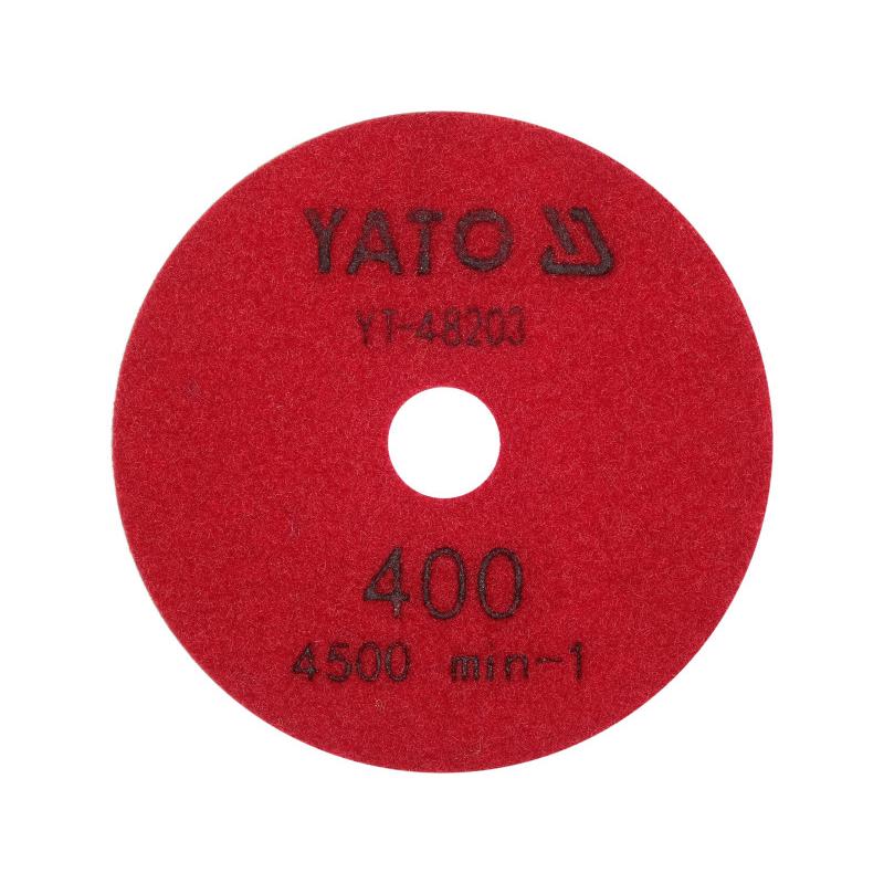 YATO YT-48203 100 mm P400 gyémánt csiszoló és polírozókorong, tépőzáras YATO YT-48203 100 mm P400 gyémánt csiszoló és polírozókorong, tépőzáras