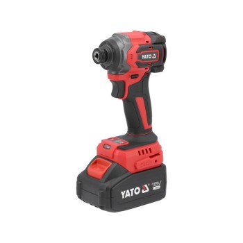 YATO YT-82798 akkumulátoros ütvecsavarozó – 1/4'', 230 Nm, 18 V, szénkefe nélküli (1 x 4,0 Ah akku + töltő)