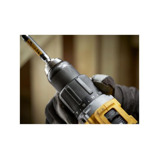 DEWALT Akkus ütvefúró-csavarozó kompakt 18 V szénkefe nélküli 74Nm (akku + töltő nélkül)