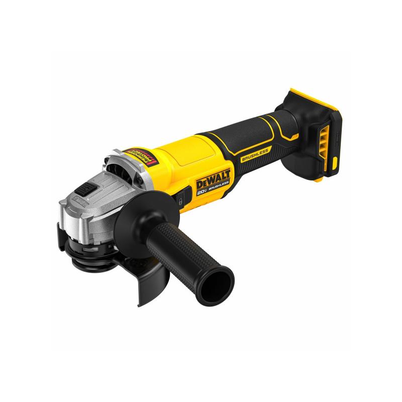 DEWALT Akkus sarokcsiszoló csúszókapcsolós 125 mm 18 V szénkefe nélküli (Akku + töltő nélkül)