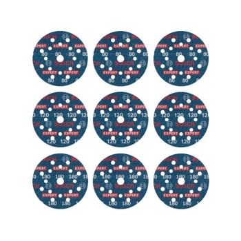 BOSCH EXPERT O780 Foil Tépőzáras csiszolótárcsa készlet 9 részes 125 mm kerámiaszemcsés