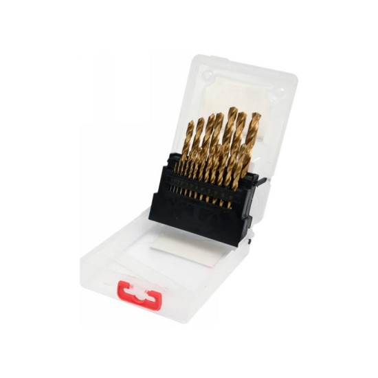 YATO Csigafúró készlet 19 részes 1-10 mm HSS-TiN YATO Csigafúró készlet 19 részes 1-10 mm HSS-TiN