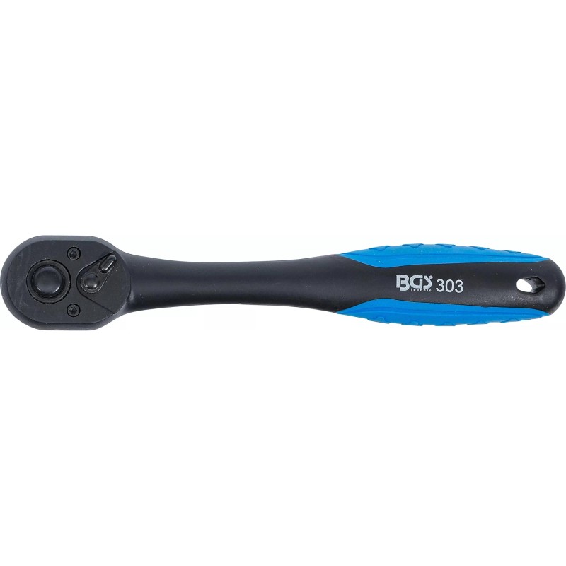 Crowa racsnis kulcs 3/8'' 72 fogú, irányváltós, műanyag bevonattal - BGS