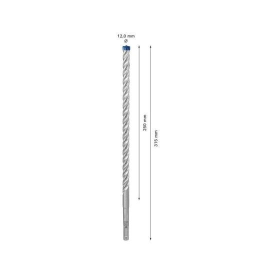 BOSCH EXPERT 7X Kőzetfúró 12 x 315/250 mm négyélű SDS-Plus BOSCH EXPERT 7X Kőzetfúró 12 x 315/250 mm négyélű SDS-Plus