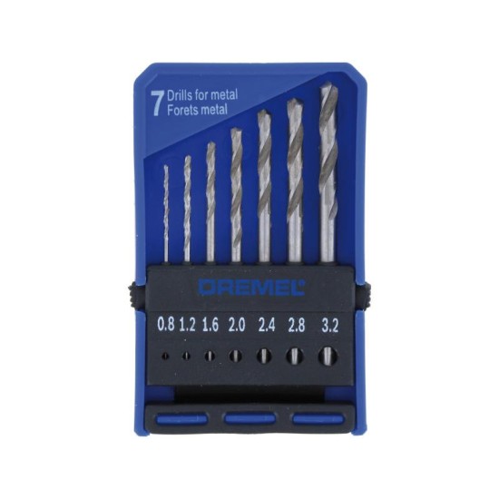 DREMEL Precíziós fúrószárkészlet 7 részes (0,8-1,2-1,6-2,0-2,4-2,8-3,2 mm) DREMEL Precíziós fúrószárkészlet 7 részes (0,8-1,2-1,6-2,0-2,4-2,8-3,2 mm)