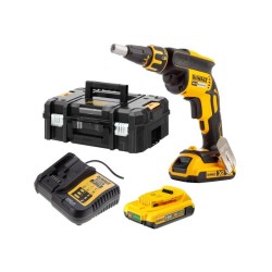 DEWALT Akkus gipszkarton csavarbehajtó 18 V szénkefe nélküli (2 x 2,0 Ah akku + töltő) DCF620D2