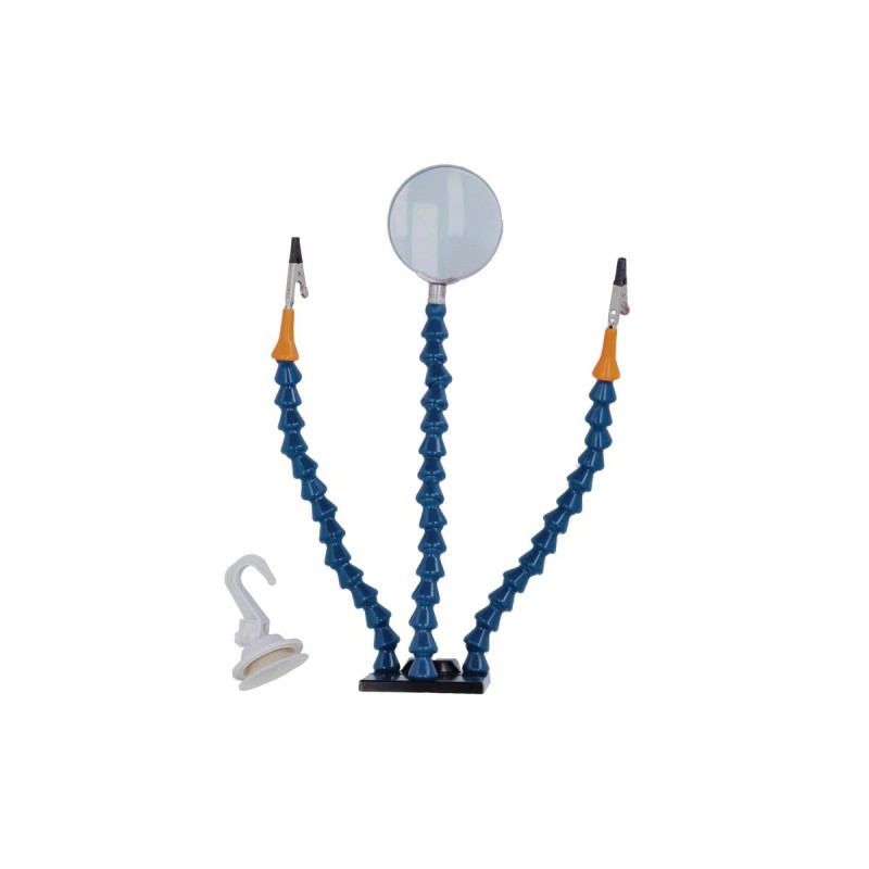 Laser Tools LAS‑8252 multifunkciós forrasztóállvány – nagyítóval és csipeszekkel