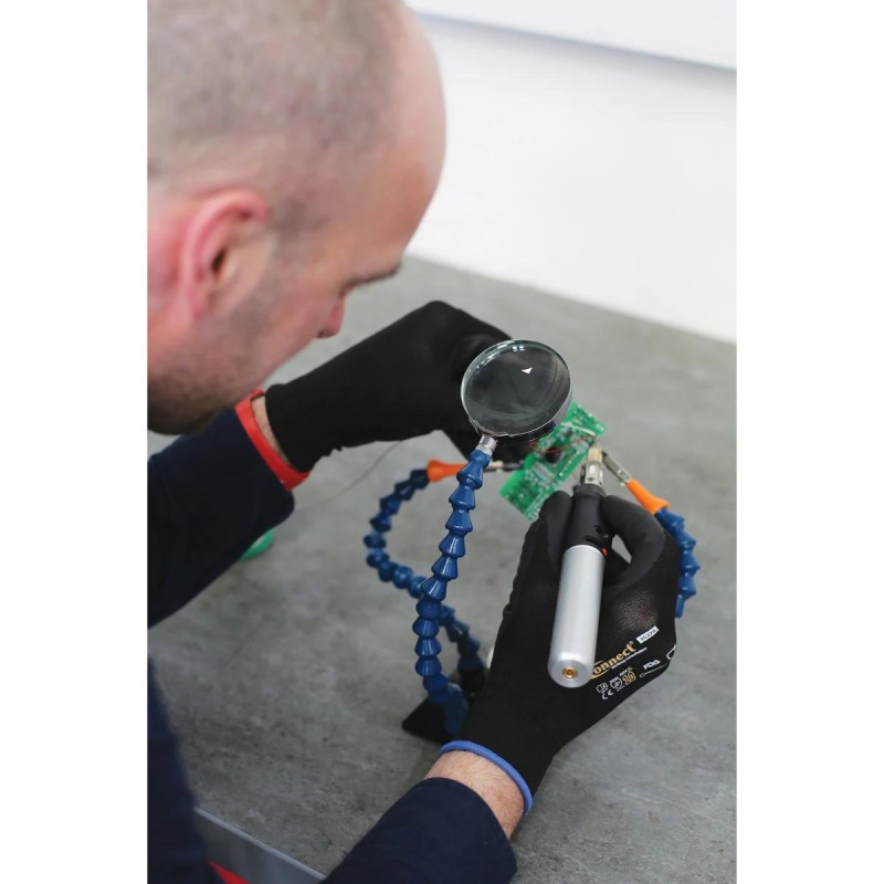 Laser Tools LAS‑8252 multifunkciós forrasztóállvány – nagyítóval és csipeszekkel