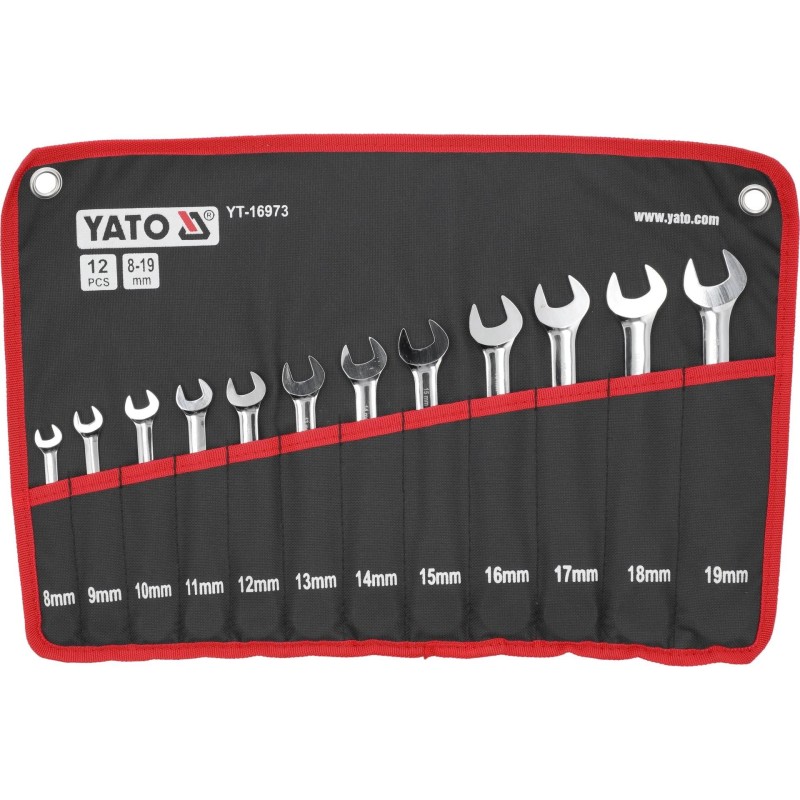 Csillag-villás racsnis-csuklós készlet 8-19 mm 12 részes 72 fogas - Yato Csillag-villás racsnis-csuklós készlet 8-19 mm 12 részes 72 fogas - Yato