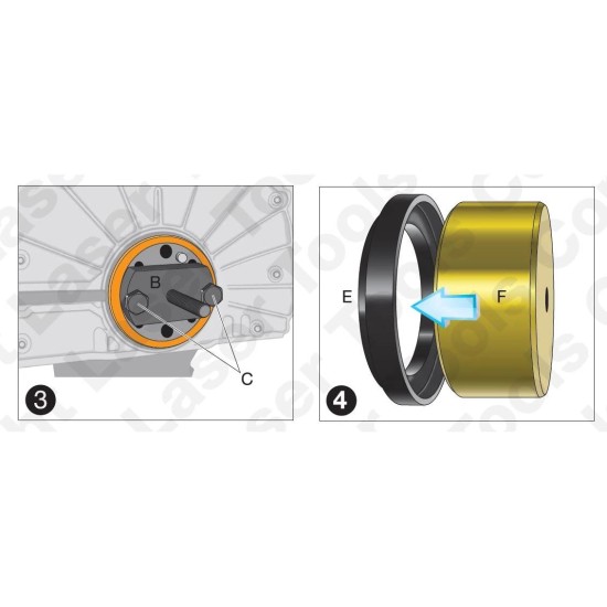 Főtengely szimering felhelyező szerszám - BMW/MINI B38-B48-B58 -Laser Főtengely szimering felhelyező szerszám - BMW/MINI B38-B48-B58 -Laser