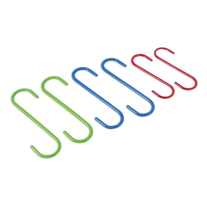 Kampó műanyag bevonat - kék - narancs - zöld - 6 db-os készlet - Laser