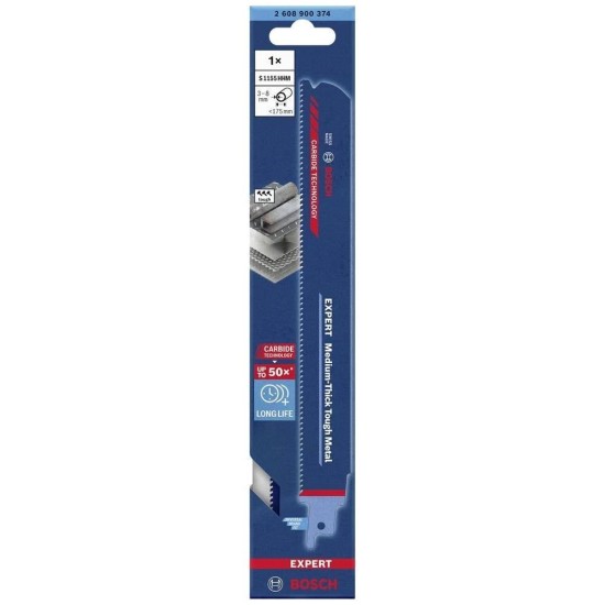 Fűrészlap kardfűrészhez, fémre 225 mm 10 TPI / S1155HHM - Bosch