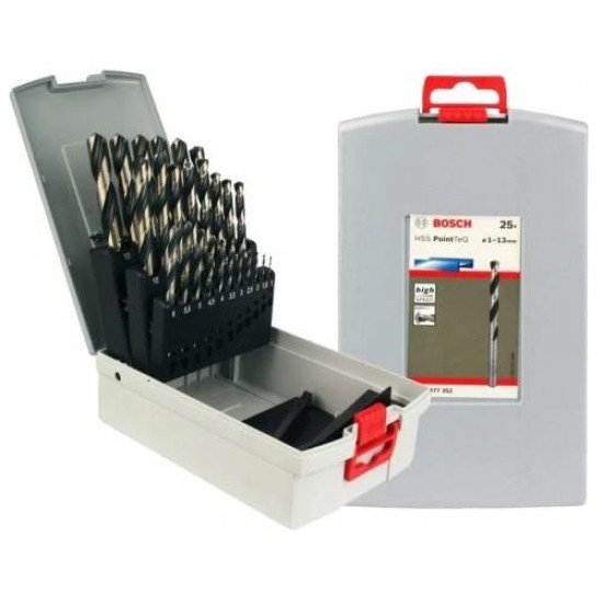Csigafúró készlet HSS  25 db-os 1,0-13,0 mm - Bosch