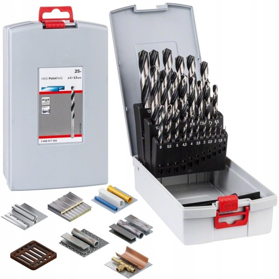 Csigafúró készlet HSS  25 db-os 1,0-13,0 mm - Bosch