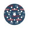 BOSCH EXPERT O780 Foil Tépőzáras csiszolótárcsa 125 mm / P180 kerámiaszemcsés (6 db)