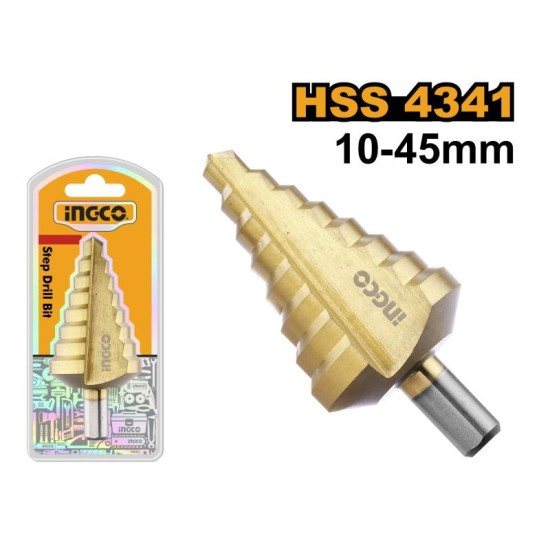 INGCO Lépcsős fúró 10-45 mm HSS INGCO Lépcsős fúró 10-45 mm HSS