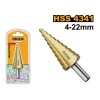 INGCO Lépcsős fúró 4-22 mm HSS