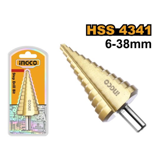 INGCO Lépcsős fúró 6-38 mm HSS INGCO Lépcsős fúró 6-38 mm HSS
