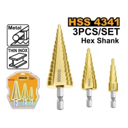 INGCO Lépcsős fúró készlet 3 részes 4-32 mm HSS INGCO Lépcsős fúró készlet 3 részes 4-32 mm HSS