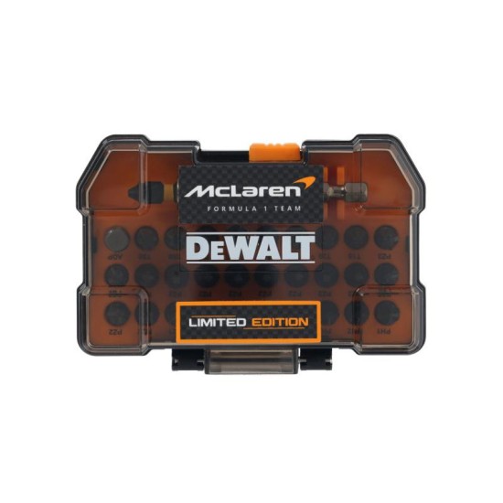 DEWALT/McLaren Bithegy készlet 32 részes bithegytartóval